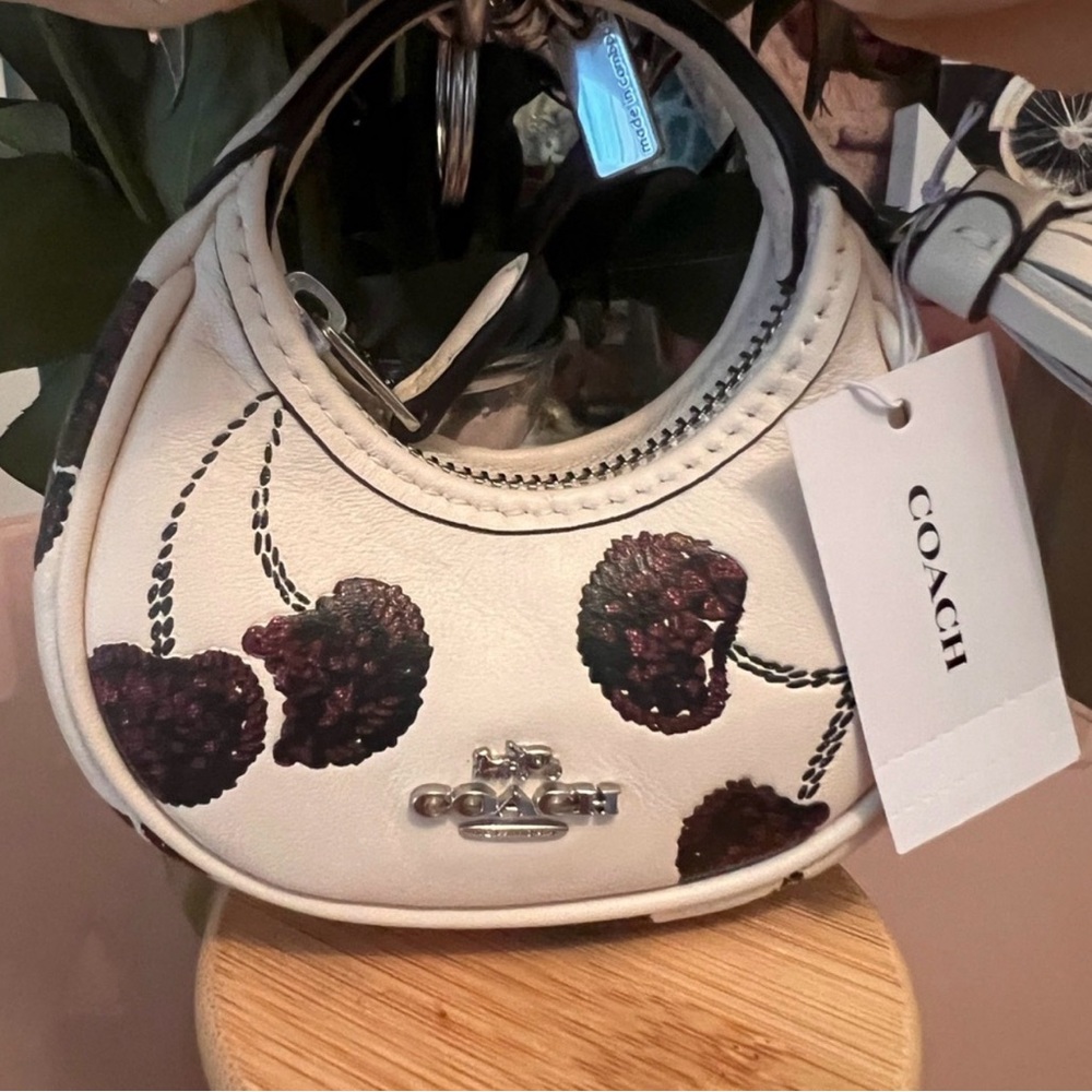 Coach Carmen Bag Charm with Cherry Print NWT - Picture 5 of 6